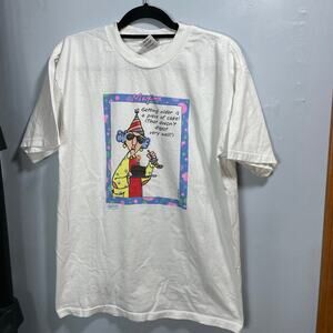 Vintage Y2K Maxine Shoebox Hallmark Birthday White Shirt Women's Large